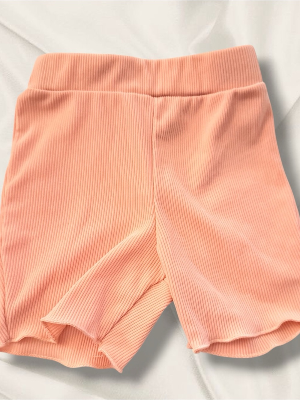 shosho Ribbed Bike Shorts - Peach